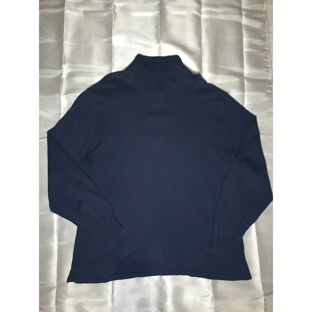 The North Face Mens Navy Blue Cotton Wool Blend Quarter Zip Sweater XL HJ108297 - Picture 12 of 12